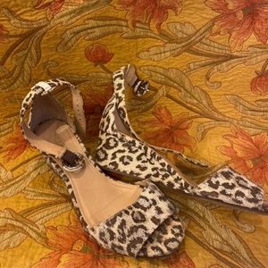 JCrew Animal Print Sandals